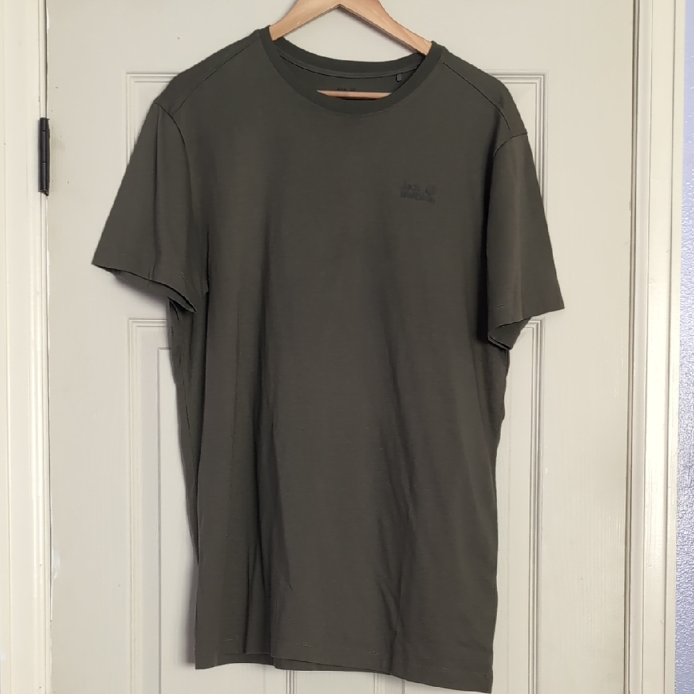 Jack Wolfskin Dark Olive Short Sleeve Tee